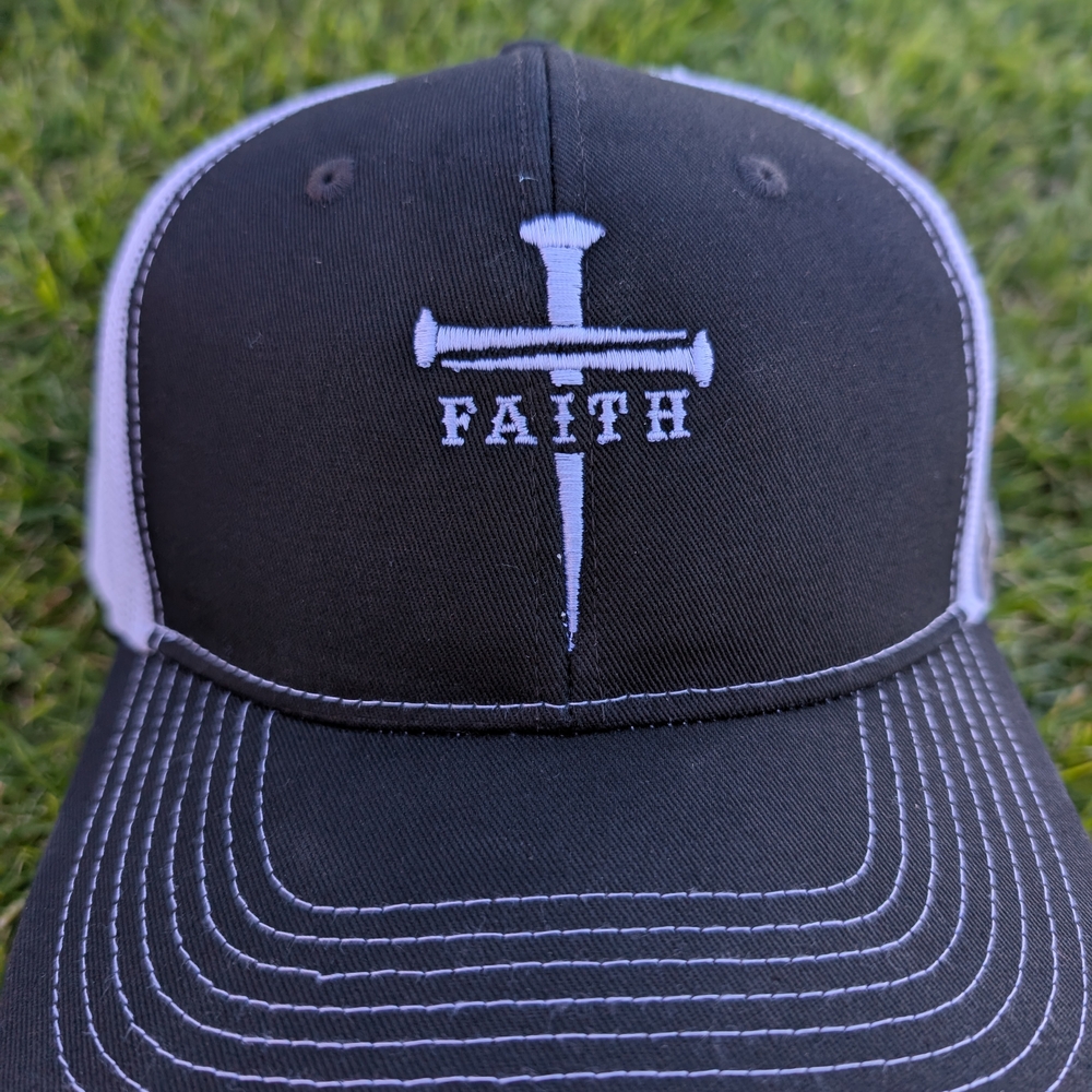 Black and White Men's Faith Americana Hat Cap